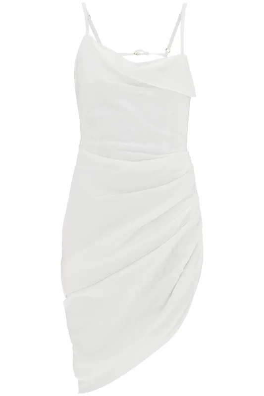 asymmetric mini dress 'the saudade 243DR106 1020 WHITE Chic Bohemian Mini Dress