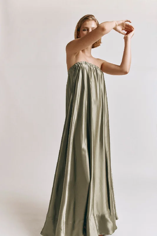 Lenni Maxi Dress Olive Fashionable Button-Down Maxi Dress