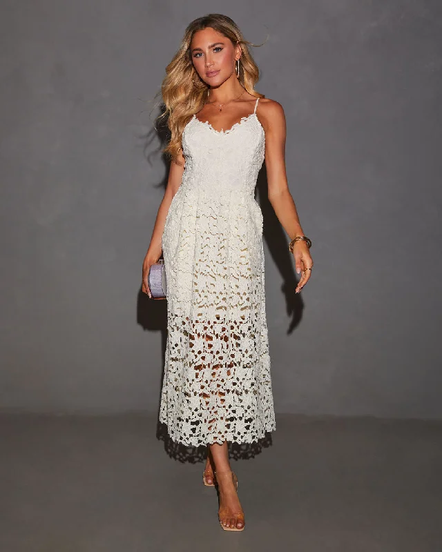 Picturesque Lace Midi Dress Cozy Knit Midi Dress