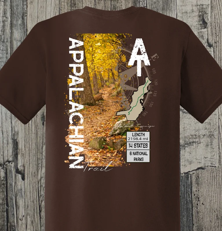 AT Appalachian Trail Super Soft Ring Spun 100% Cotton Midweight Unisex T-Shirt TShirt Denim Fabric Leather Fabric Suede Fabric