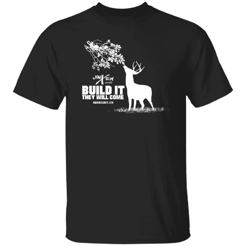 Build It They Will Come T-shirt Print Jacquard Patchwork