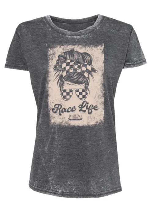 Ladies Darlington Race Life T-Shirt Mesh Fabric Canvas Fabric Denim Fabric