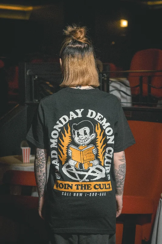 Demon Club Tee / Back Print Zippered Front Buttoned Front Snap Front