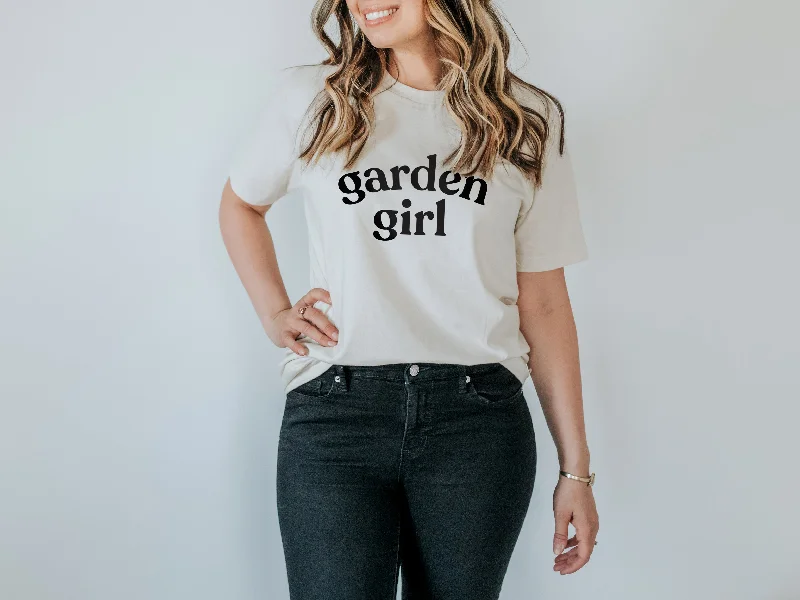 Garden Girl Organic Adult Tee Mesh Canvas Denim