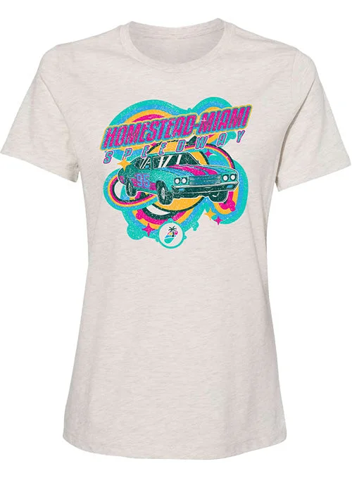 Ladies Homestead Groovy Car T-Shirt Fitted T-Shirt Seamless Stretchy