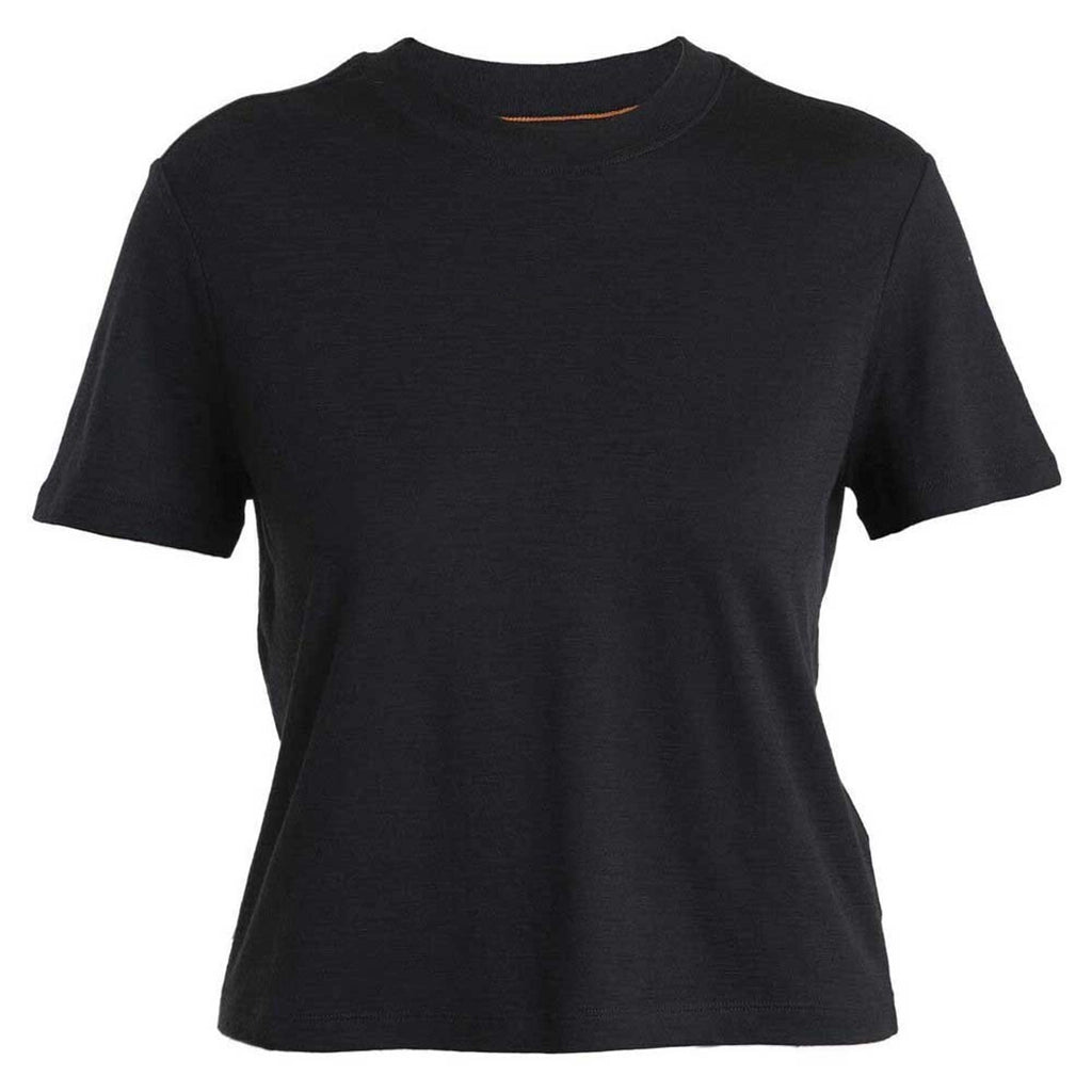 Icebreaker Women's Merino 150 Tech Lite Crop Tee Zippered Front Buttoned Front Snap Front