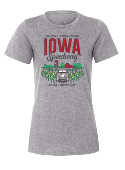 Ladies Iowa Corn Field T-Shirt Cashmere Blend Cotton Blend Poly Blend