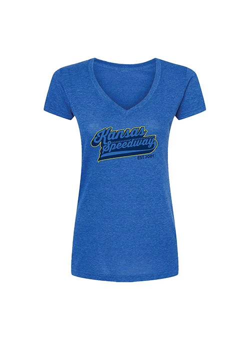 Ladies Kansas Speedway Tailsweep T-Shirt Rayon Velvet Corduroy