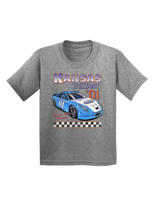 Youth Kansas Retro Car T-Shirt Basic T-Shirt Crew Neck Short Sleeve