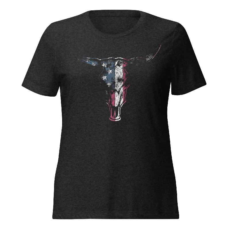 Longhorn - Women’s relaxed tri-blend t-shirt Fitted T-Shirt Seamless Stretchy