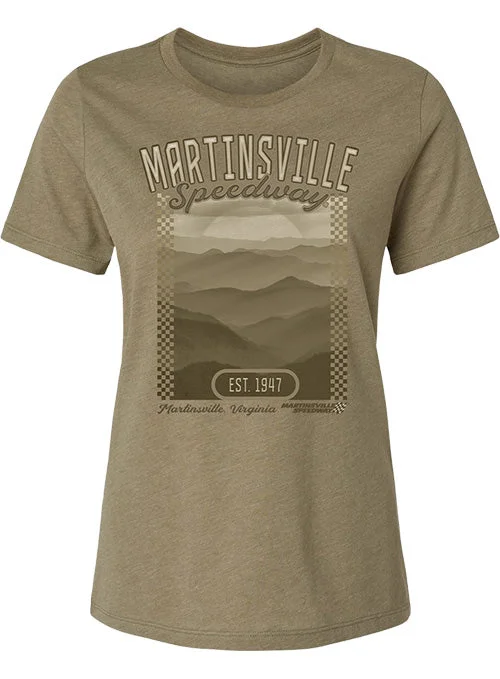 Ladies Martinsville Tonal Blue Ridge T-Shirt Ribbed T-Shirt High Neck Heavyweight