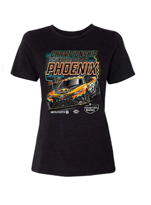 2023 Ladies Phoenix Ghost Car T-Shirt Spandex Blend Rayon Blend Denim Blend