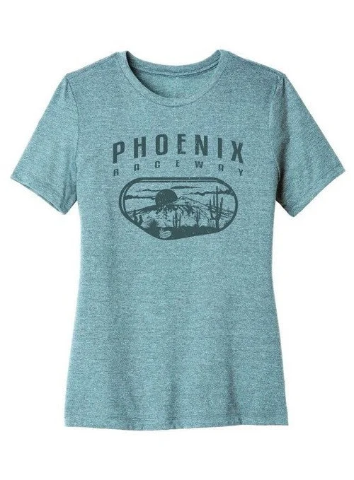 Ladies Phoenix Tonal Track T-Shirt Front Pockets Side Pockets Patch Pockets