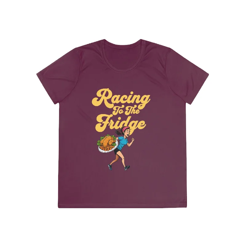 Racing to the Fridge - Women's - Ladies Competitor Tee Striped Floral Plaid