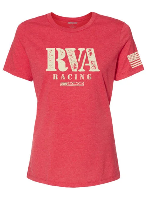 Ladies RVA Racing T-Shirt Striped Floral Plaid