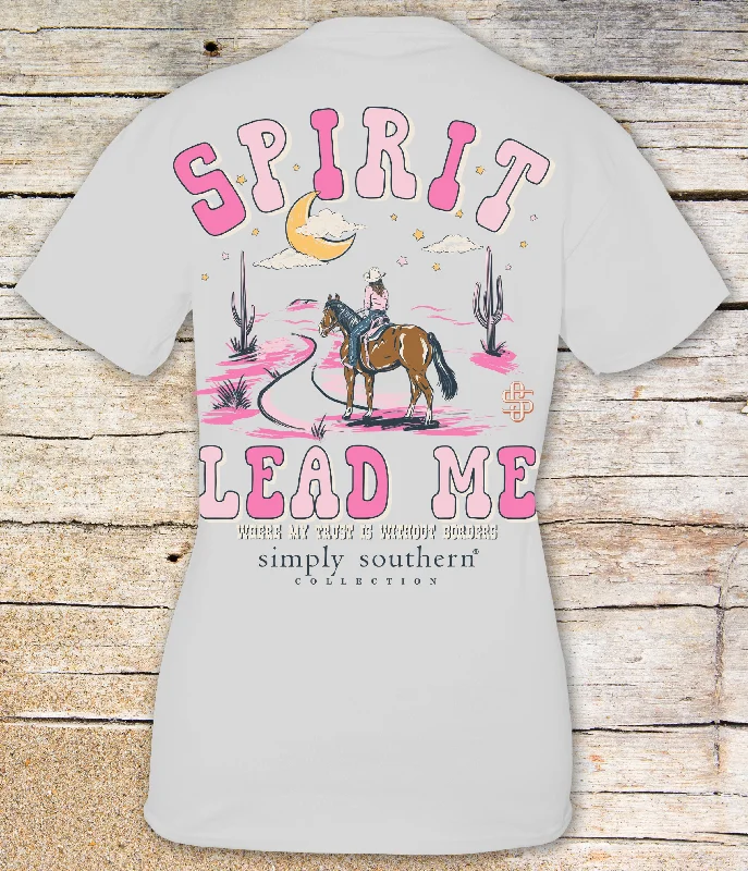 Simply Southern 'Spirit Lead Me' Cowgirl Desert Ride Tee Collared Crew Neck Turtle Neck