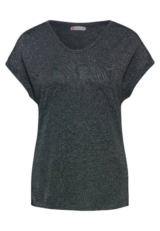 T-Shirt im Glanz-Look Modern Contemporary Chic