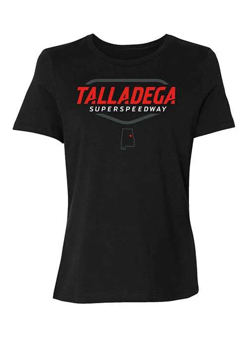 Ladies Talladega Track Outline T-Shirt Wool Fabric Cashmere Fabric Tweed Fabric