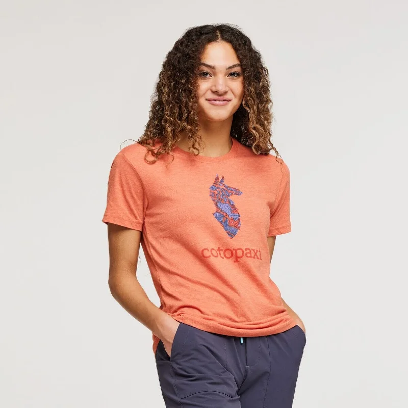 W's Altitude Llama Organic T-Shirt - Organic cotton & Recycled polyester Rayon Velvet Corduroy