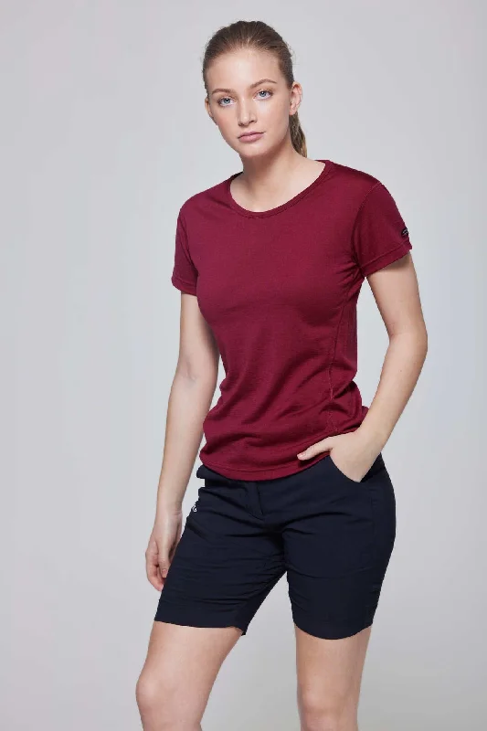 W's Breeze T-shirt - 100% Merino wool Fitted T-Shirt Seamless Stretchy