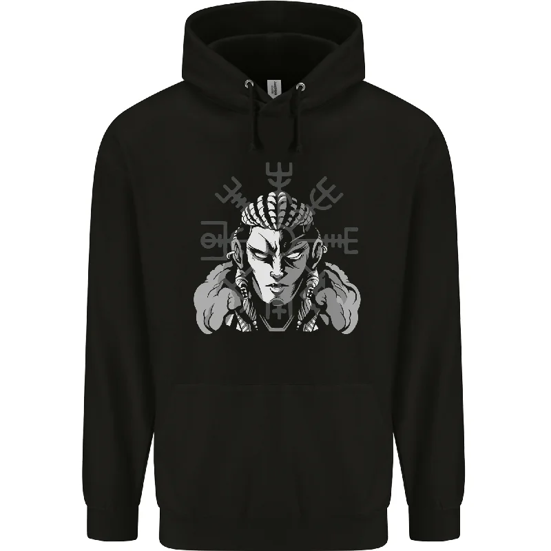 A Viking Shield Maiden Mens 80% Cotton Hoodie Hoodie with Drawstring Waist Adjustable Fitted