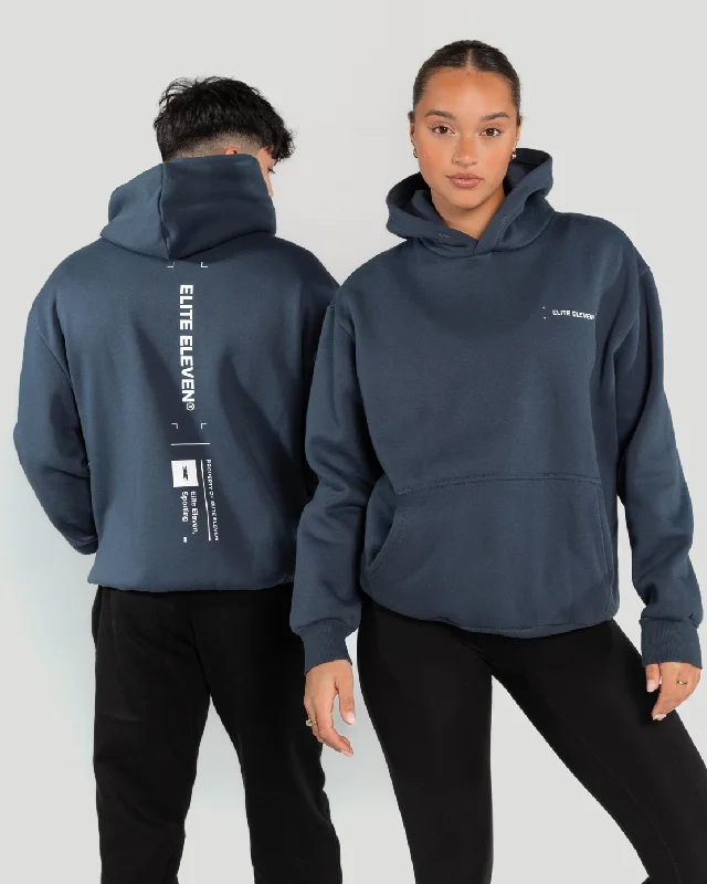 Capital Hoodie - Navy Hoodie with High Neck Warm Protective