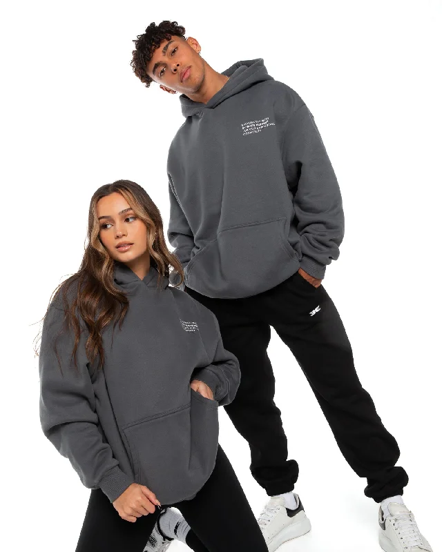 Community Hoodie - Slate Zip Hoodie Drawstring Kangaroo Pocket