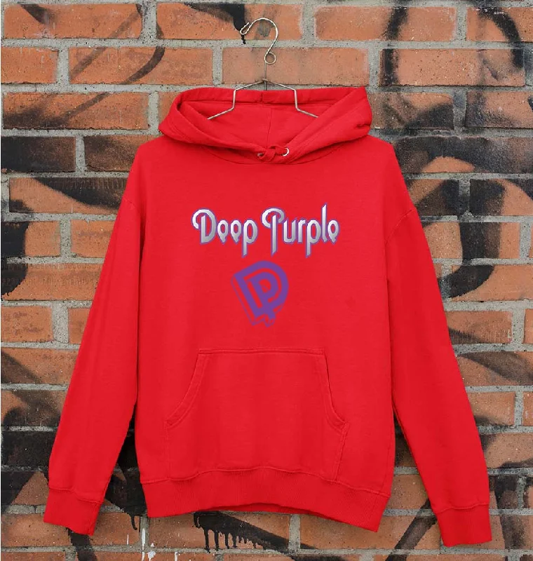 Deep Purple Unisex Hoodie for Men/Women Hoodie with Snap Buttons Easy Quick