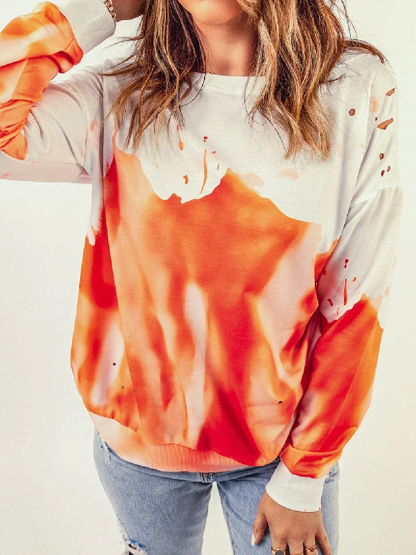 Distressed Orange Hoodie Graphic Hoodie Design Print