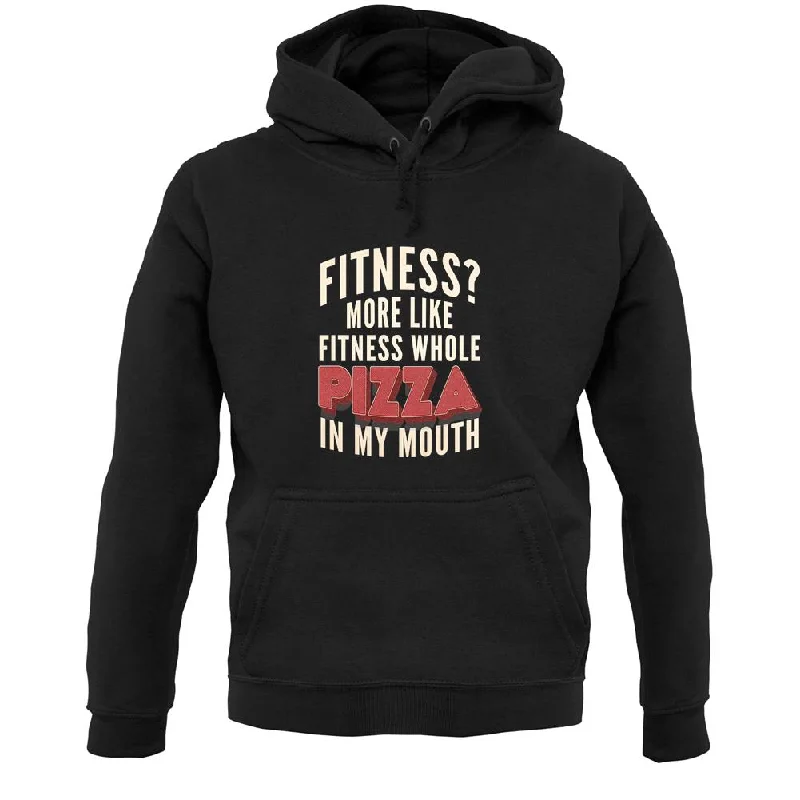 Fitness Pizza In My Mouth Unisex Hoodie Hoodie with Hem Lace Feminine Delicate