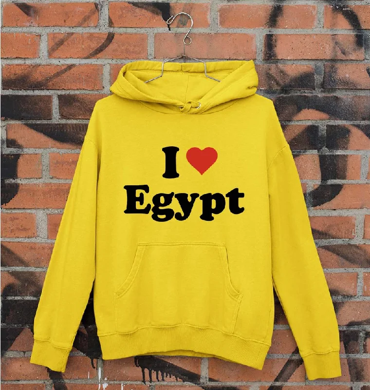 I Love Egypt Unisex Hoodie for Men/Women Hoodie with Crew Neck Simple Timeless