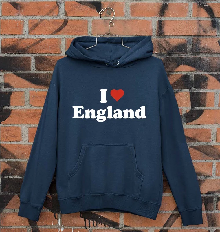 I Love England Unisex Hoodie for Men/Women Hoodie with Relaxed Fit Easy Casual