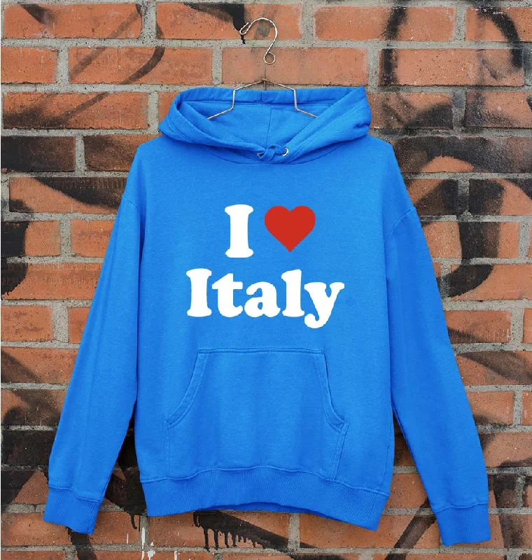 I Love Italy Unisex Hoodie for Men/Women Hoodie with Pastel Soft Subtle