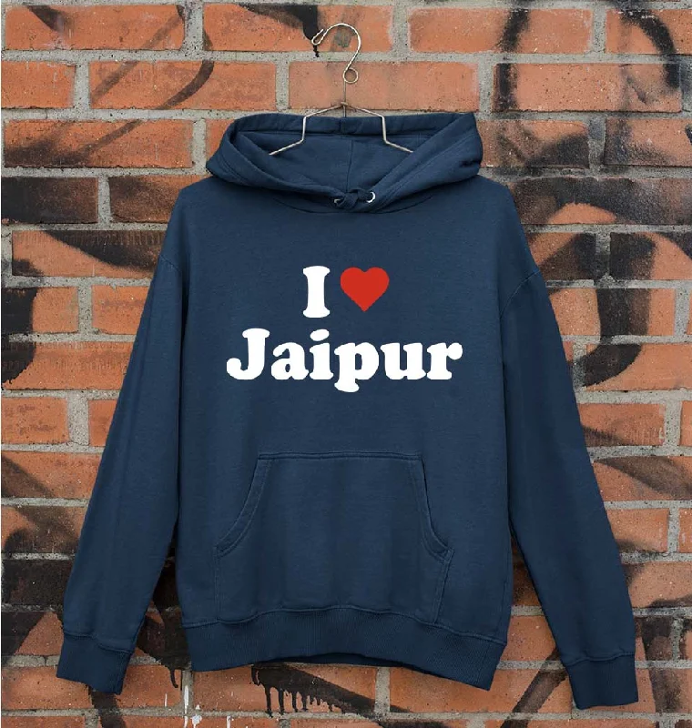 I Love Jaipur Unisex Hoodie for Men/Women Hoodie with Thumb Holes Functional Cozy