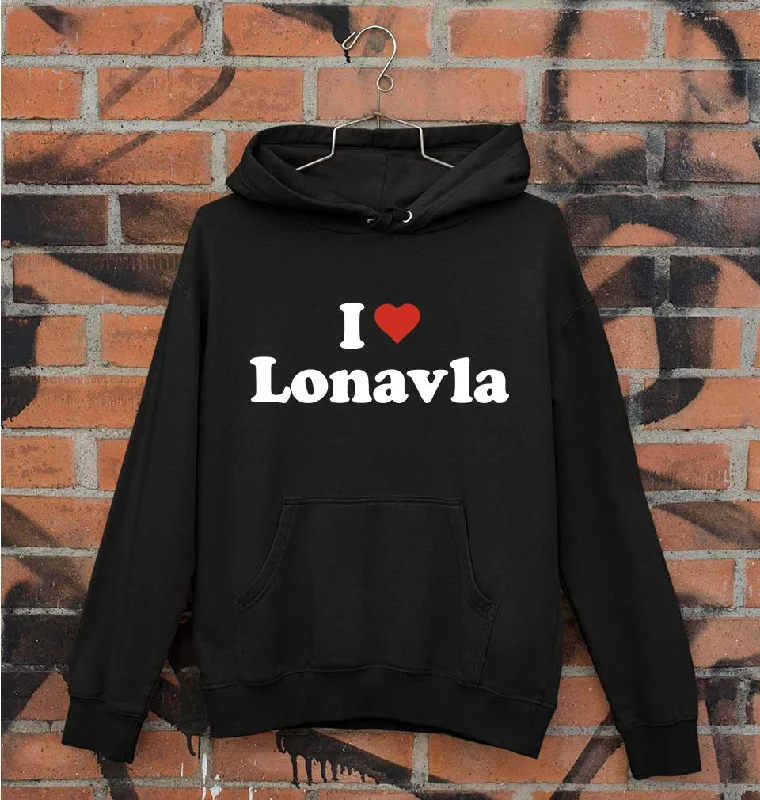 I Love Lonavla Unisex Hoodie for Men/Women Hoodie with Hem Frayed Vintage Worn