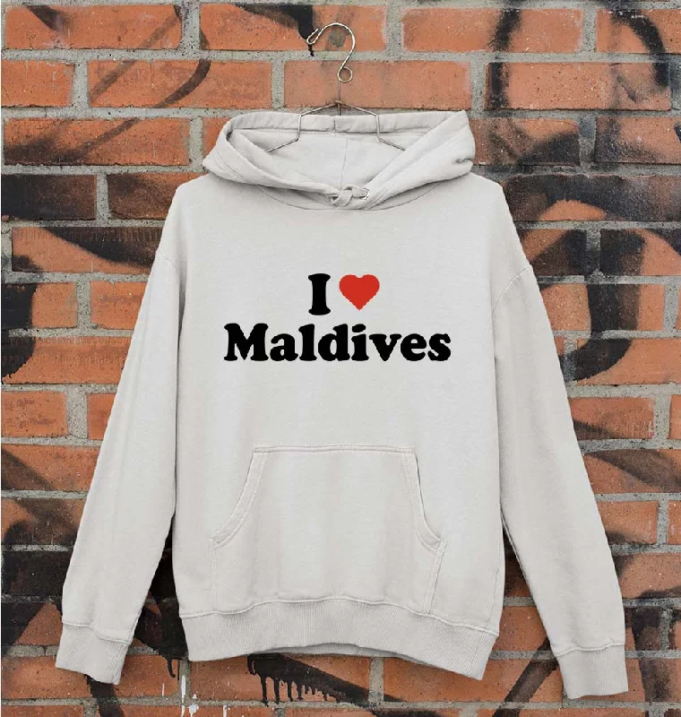 I Love Maldives Unisex Hoodie for Men/Women Hoodie with Reflective Safety Nightwear