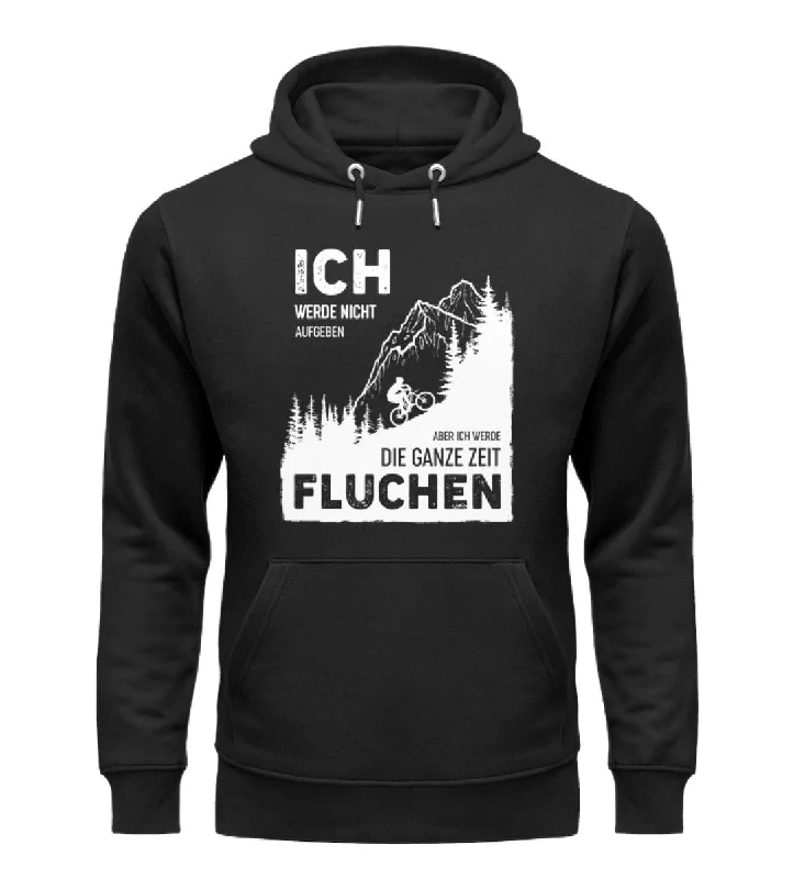 Ich werde nicht aufgeben - Unisex Premium Organic Hoodie Hoodie with Hem Raw Edge Edgy Unfinished