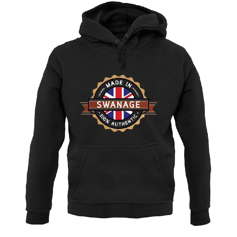 Made In Swanage 100% Authentic Unisex Hoodie Hoodie with Slim Fit Tailored Modern