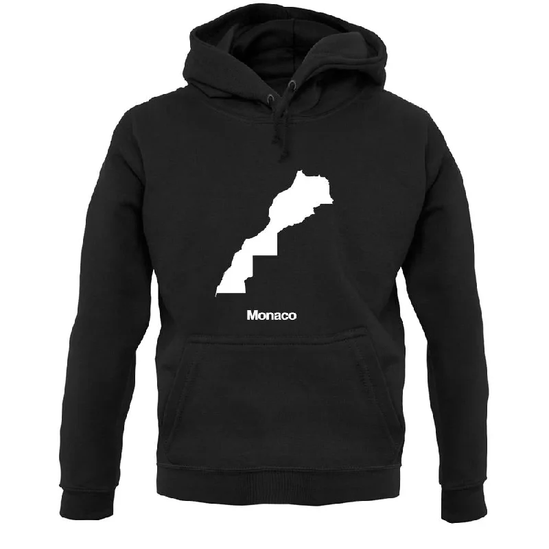 Monaco Silhouette Unisex Hoodie Hoodie with Puffed Sleeves Voluminous Trendy