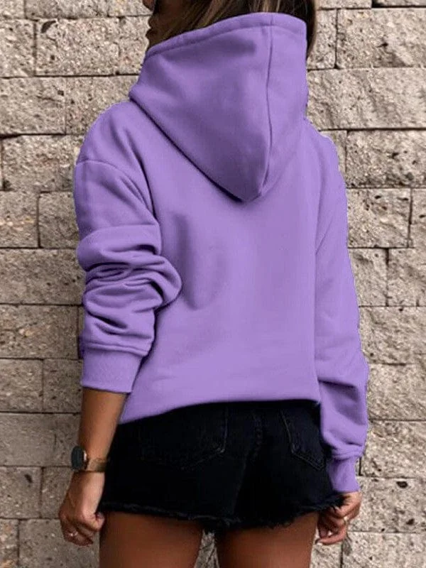 Purple Hoodie Hoodie with Rhinestones Sparkly Elegant