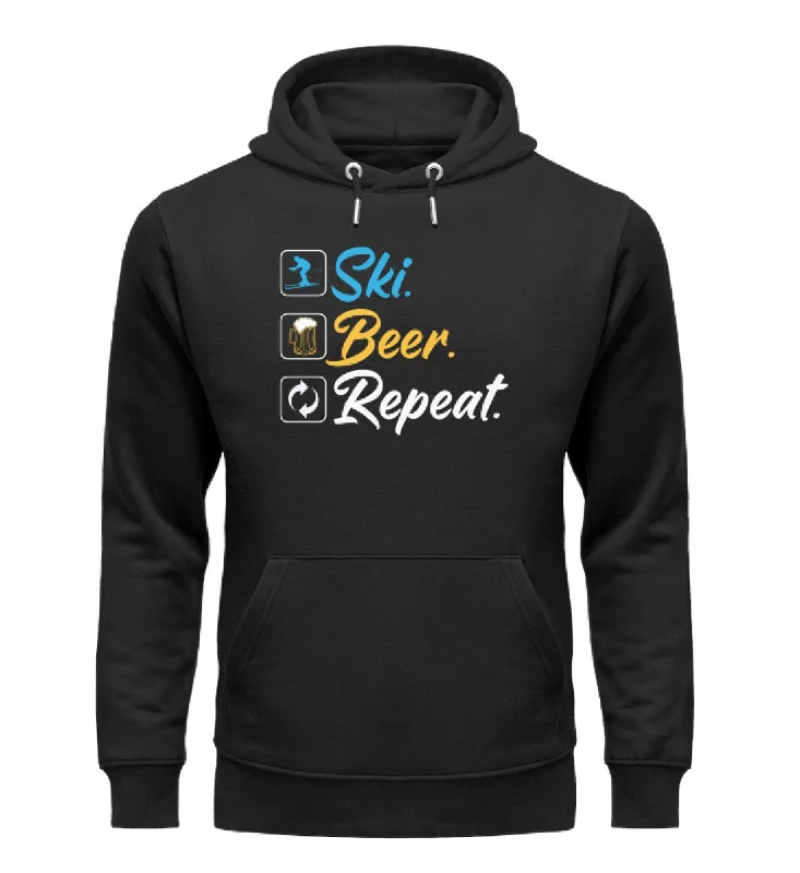 Ski. Beer. Repeat. - Unisex Premium Organic Hoodie Hoodie with Hem Lace Feminine Delicate