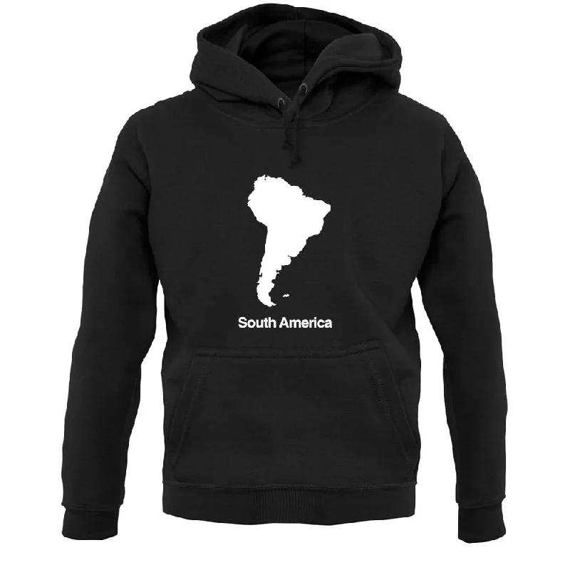 South America Silhouette Unisex Hoodie Hoodie with Distressed Vintage Worn