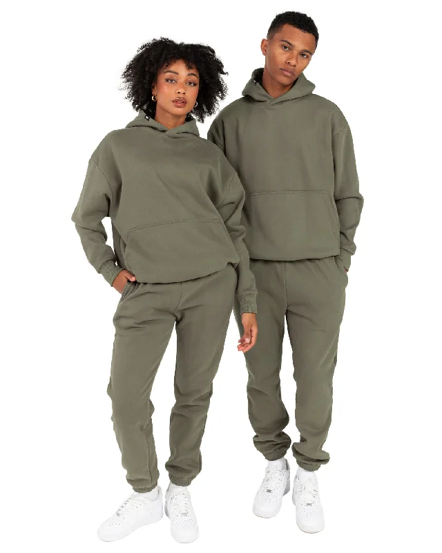 Ultra Heavyweight Hoodie - Sage Hoodie with Velcro Closure Adjustable Secure