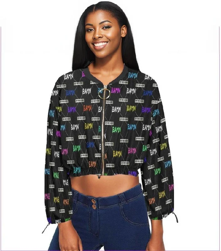 B.A.M.N - By Any Means Necessary in Color Chiffon Cropped Jacket One-Shoulder Jacket Off-the-Shoulder Jacket Asymmetrical Jacket