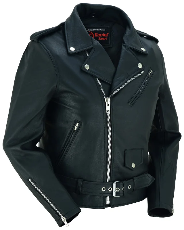 DS850 Women's Classic Plain Side Fitted M/C Style Jacket Denim Jacket Leather Jacket Suede Jacket