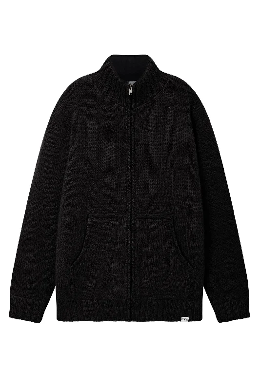 Bunji Wool Jacket Black Fleece Jacket Down Jacket Feather Jacket