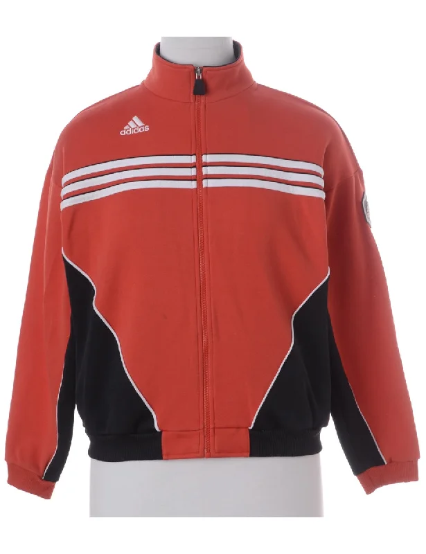 Adidas Track Jacket Front Pockets Side Pockets Patch Pockets