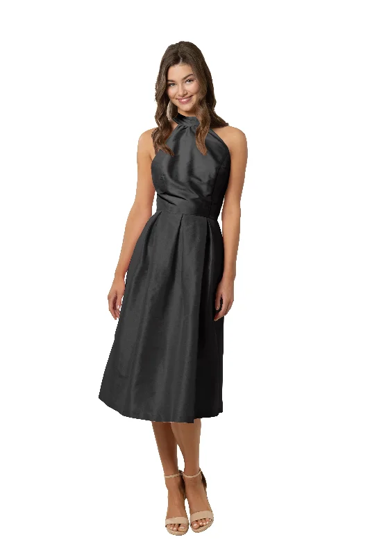 Abby Bodice with Dahlia Skirt Midi in Shantung silk skirt sleek