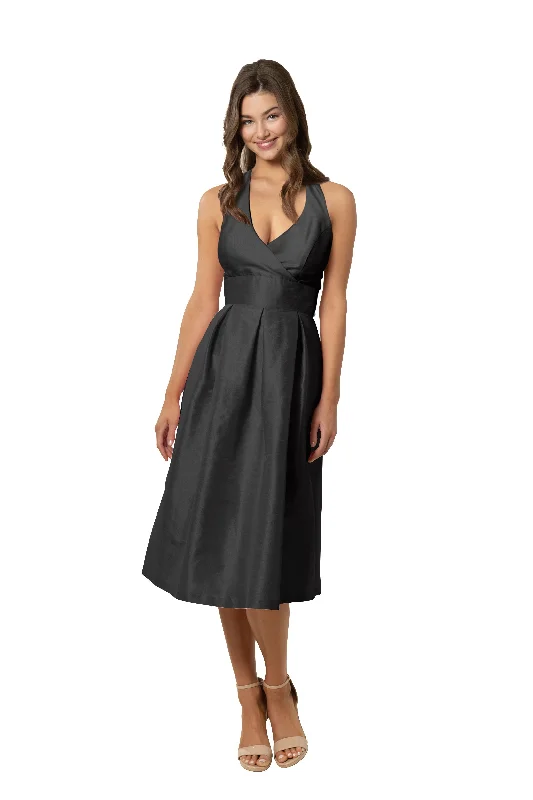 Carter Bodice with Dahlia Midi Skirt in Shantung leather skirt durable