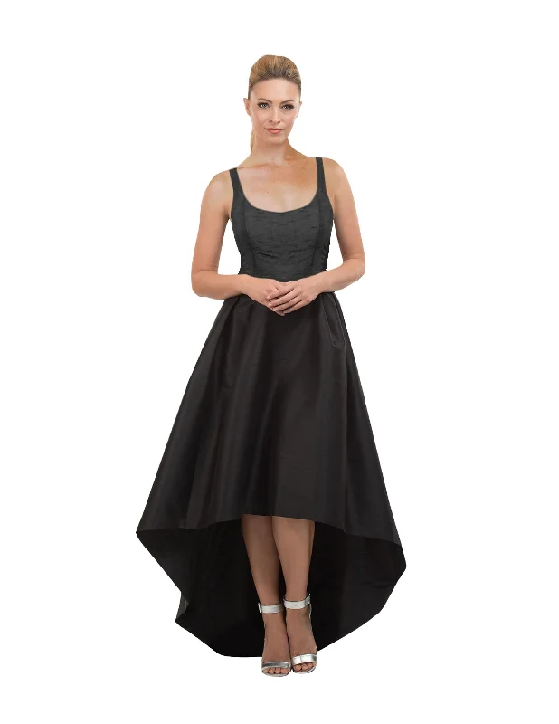 Emily Bodice With Archer High Low Skirt in Shantung cashmere skirt fine